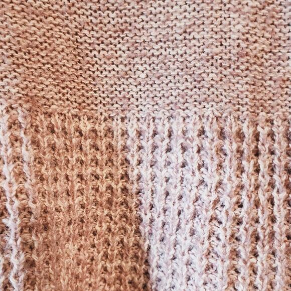 American Eagle Knit mocked pullover popover Sweater Pink & White Marbled Mock XS - Picture 3 of 6
